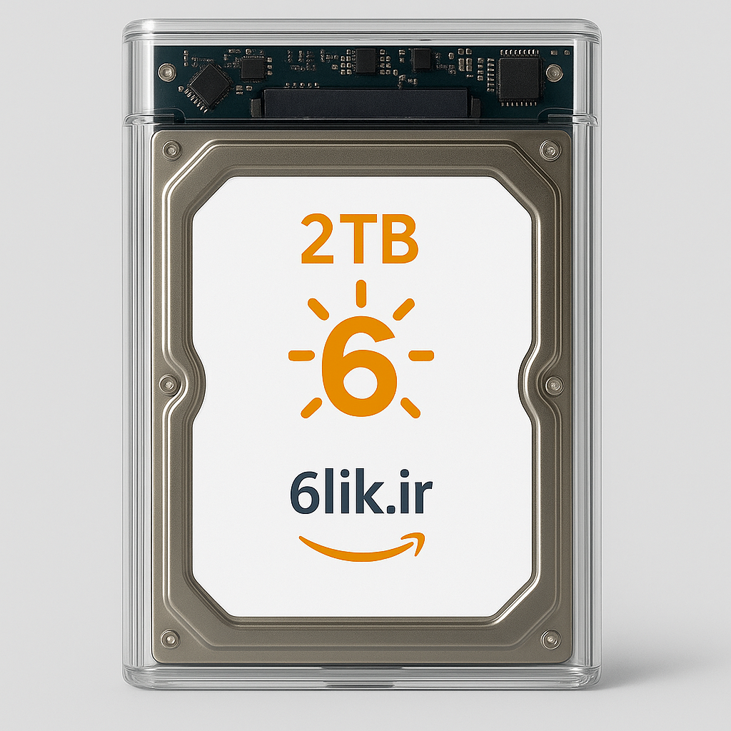هارد اکسترنال 6 مدل HD2TB | ظرفیت 2ترا بایت سایز ۲.۵ اینچ
