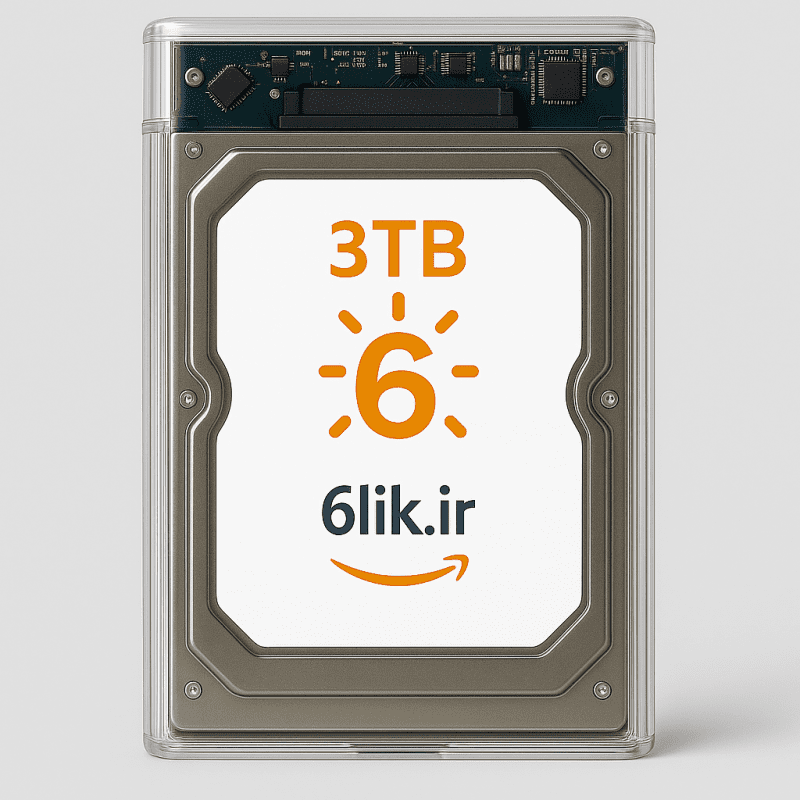 هارد اکسترنال 6 مدل HD3TB | ظرفیت 3ترا بایت سایز ۲.۵ اینچ