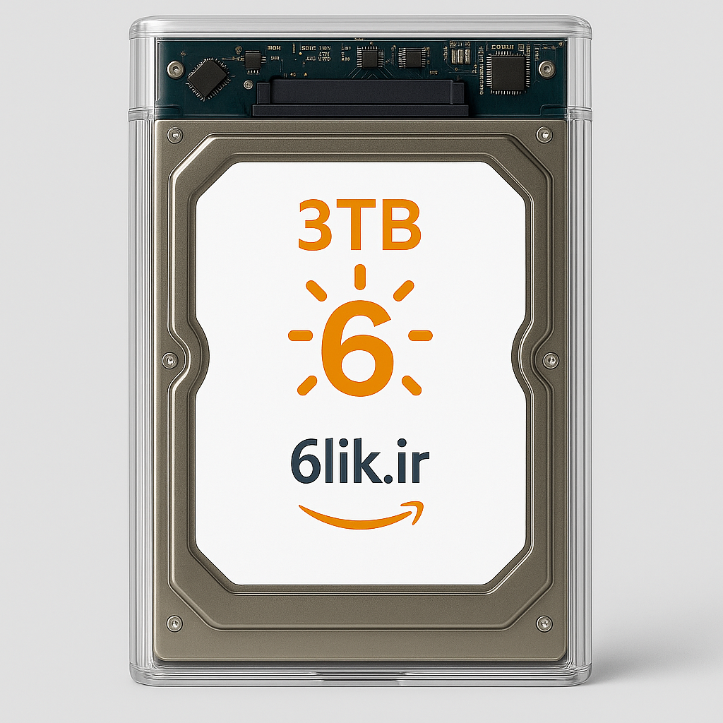 هارد اکسترنال 6 مدل HD3TB | ظرفیت 3ترا بایت سایز ۲.۵ اینچ